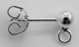 Ohrstecker mit Kugel und Öse