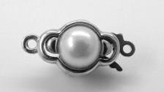 Perlschließe Perle weiß