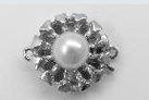 Perlschließe Blume mit Perle