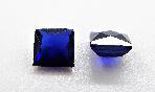 Saphir synthetisch carré facettiert Altschliff