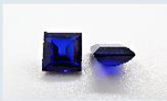 Saphir synthetisch carré facettiert