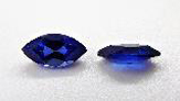 Saphir synthetisch Navette facettiert