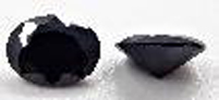 Zirkonia oval facettiert schwarz