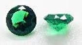 Zirkonia rund facettiert smaragdgrün