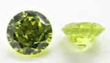 Zirkonia rund facettiert olivin hell