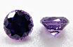 Zirkonia rund facettiert amethystlila