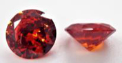 Zirkonia rund facettiert orange hell