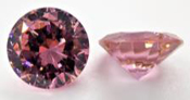 Zirkonia rund facettiert pink